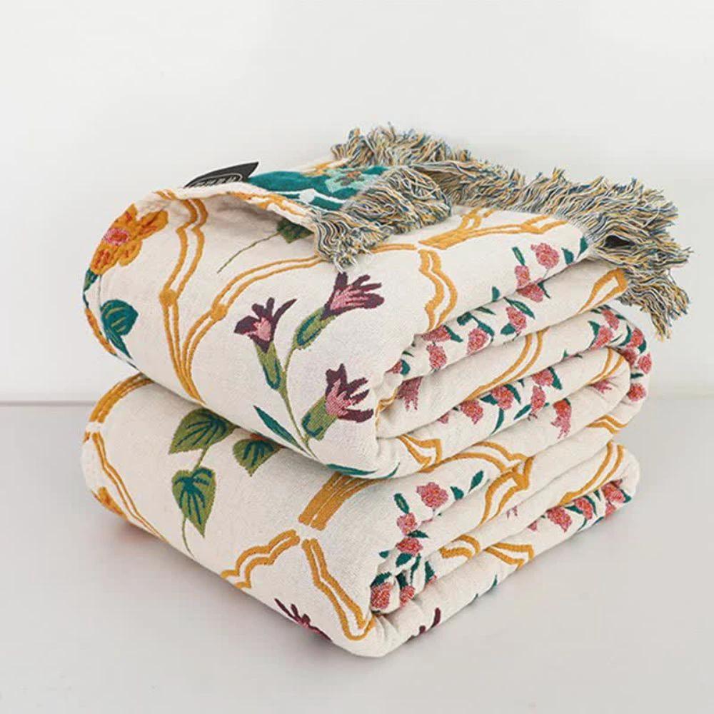 Garden Reverie Cotton Blanket by Casa & Beyond