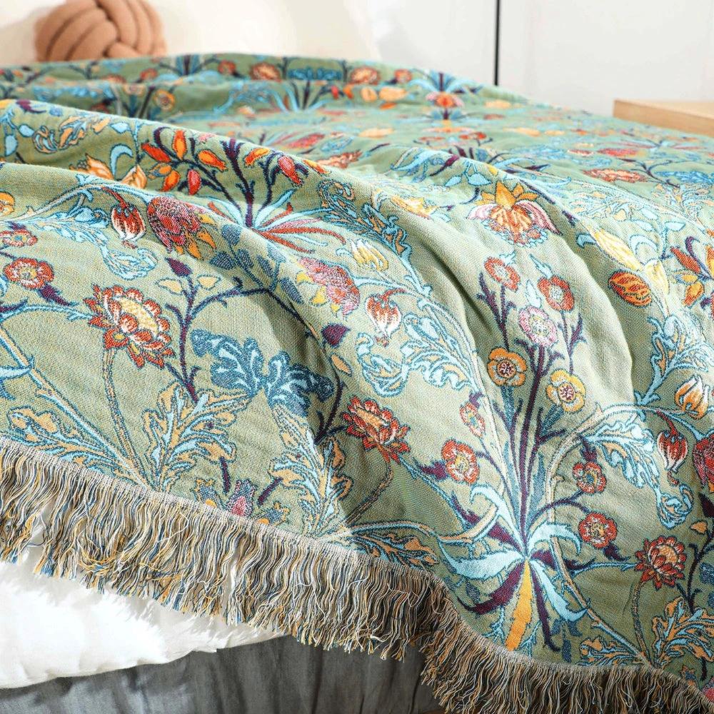 Wild Petal Pure Cotton Reversible Blanket by Casa & Beyond