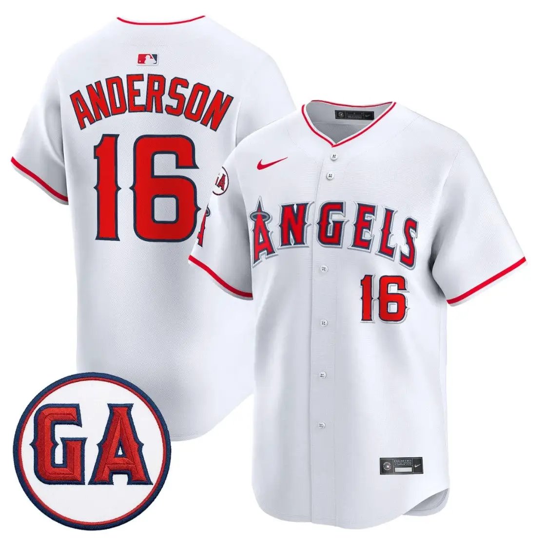 Garret Anderson Jersey #16 Angels Garret Anderson Tribute Stitched by My Store
