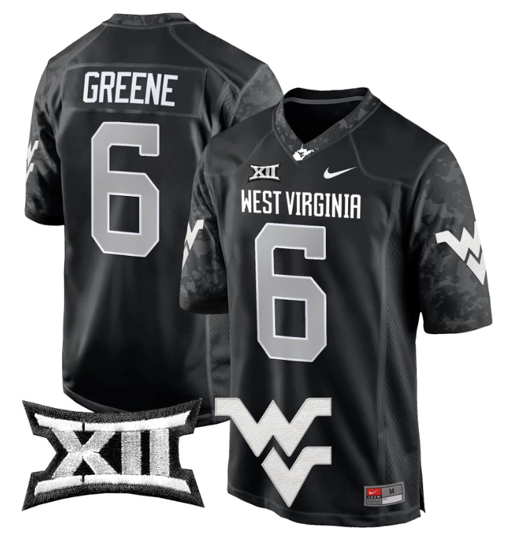 Garrett Greene Jersey #6 West Virginia Mountaineers Game Football Coal by My Store