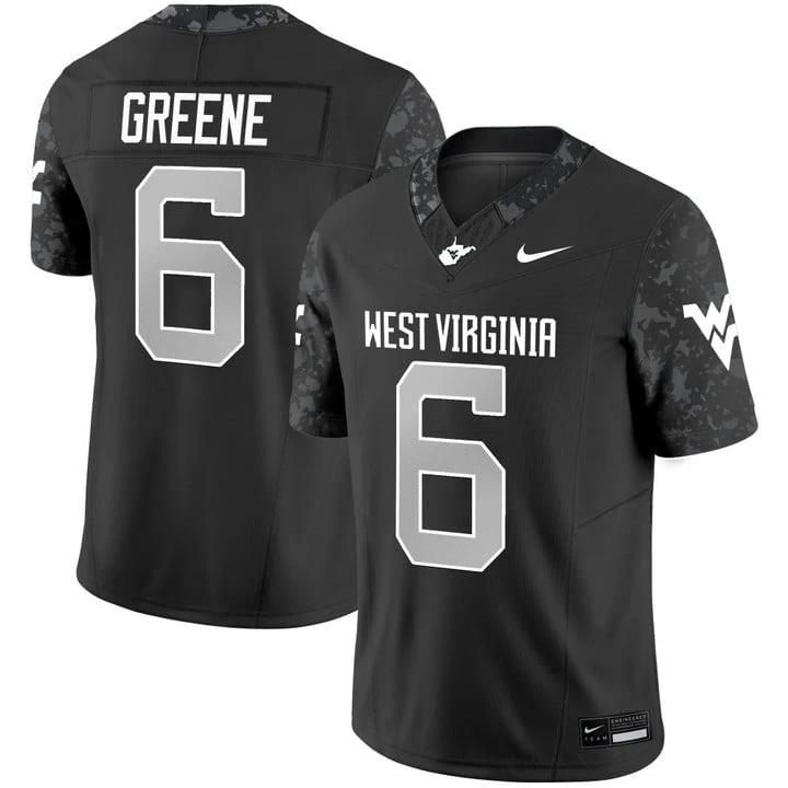 Garrett Greene Jersey #6 West Virginia Mountaineers 2025 Vapor Stitched by My Store NCAA Football Jerseys