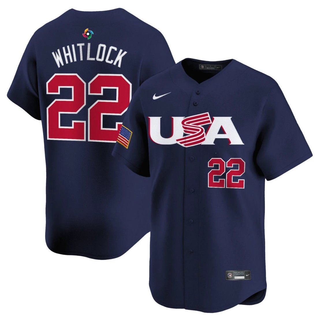 Garrett Whitlock Jersey #22 Projected Team USA World Baseball Classic 2023 Style 2026 Roster by My Store