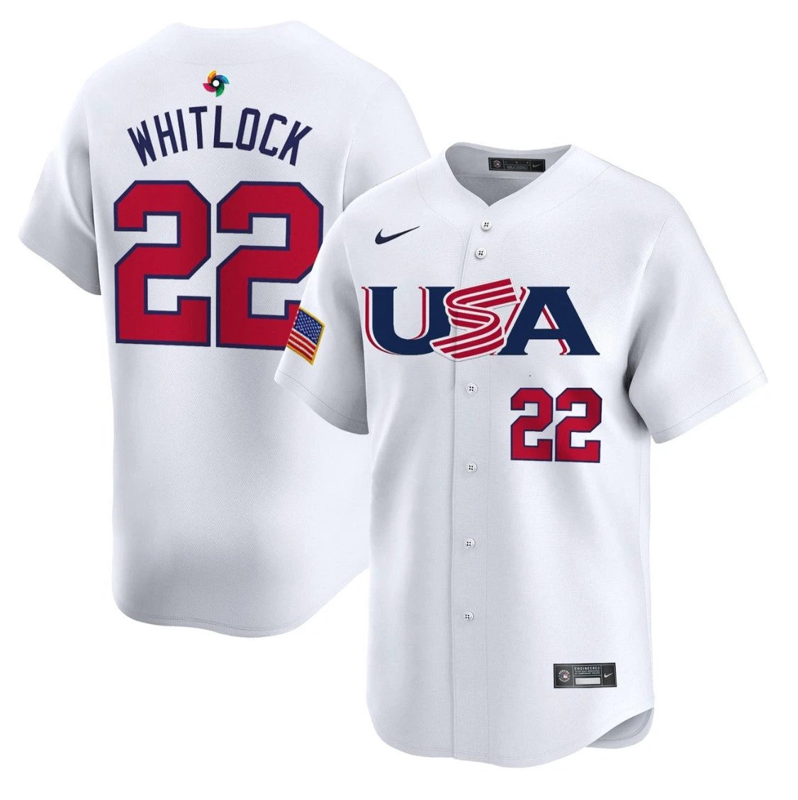 Garrett Whitlock Jersey #22 Projected Team USA World Baseball Classic 2023 Style 2026 Roster by My Store