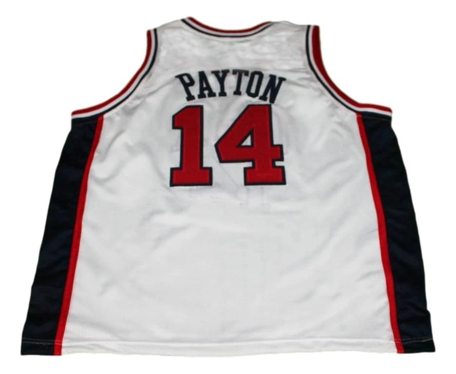 Gary Payton Jersey #14 Team USA Basketball White by My store basketball