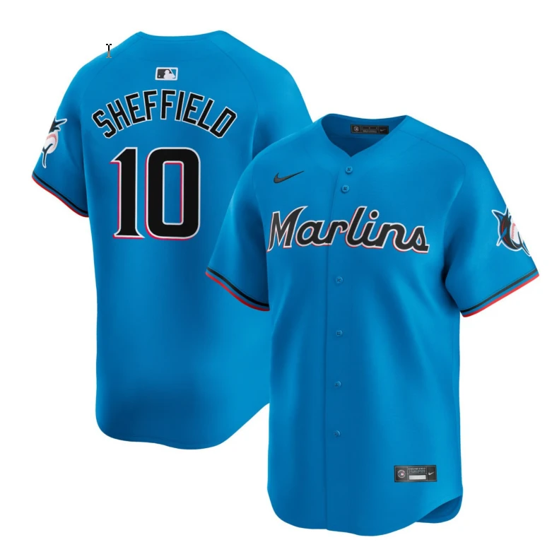 Gary Sheffield Miami Marlins Blue Alternate Vapor Limited Jersey - All Stitched by My Store