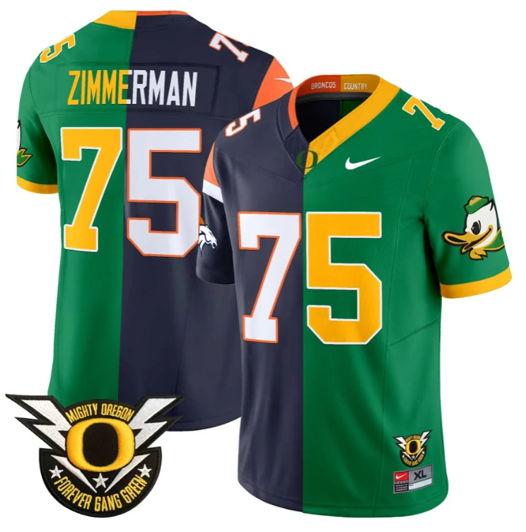 Gary Zimmerman Jersey #75 Oregon Ducks Split Vapor Limited Football Stitched by NCAA Football Jersey