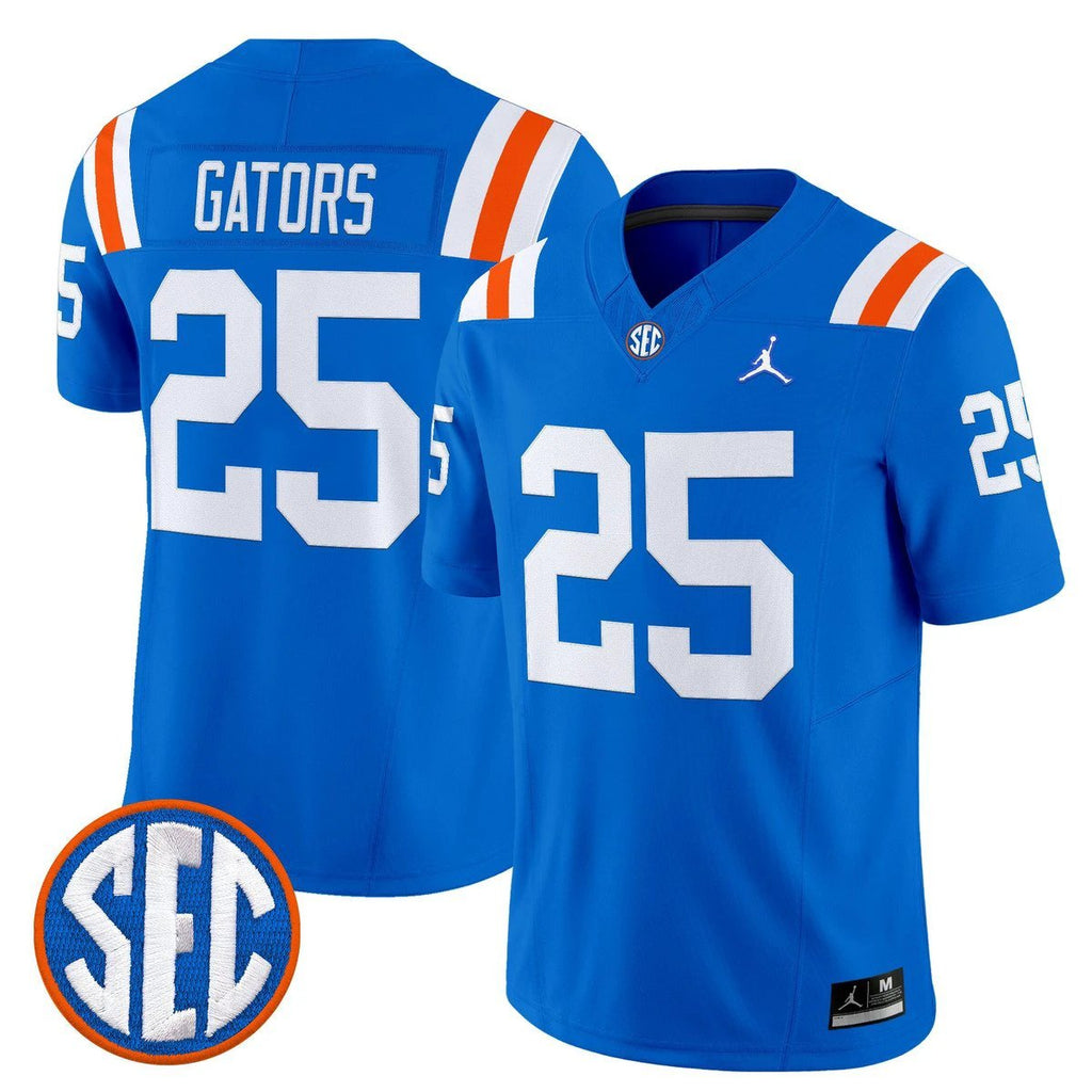 Gators Jersey #25 Florida Gators 1960s Throwback Vapor Limited Royal by My Store NCAA Football Jerseys