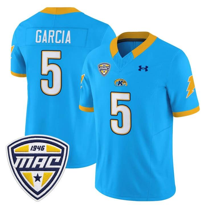 Gavin Garcia Jersey #5 Kent State Golden Flashes 2025 Limited Stitched Light Blue by NCAA Football Jersey