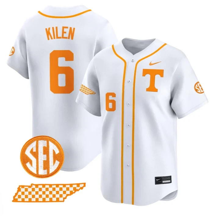 Gavin Kilen Jersey #6 Tennessee Vols 2025 Vapor Premier Limited Stitched White by My Store