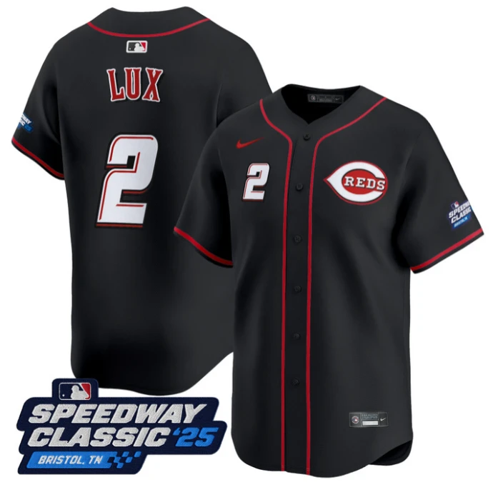 Gavin Lux Jersey #2 Cincinnati Reds Speedway Classic Limited Stitched Black by My Store