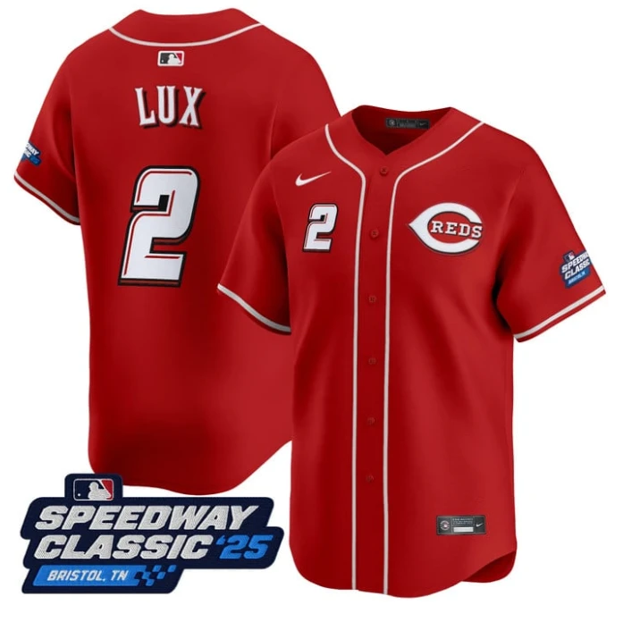 Gavin Lux Jersey #2 Cincinnati Reds Speedway Classic Limited Stitched Red by My Store