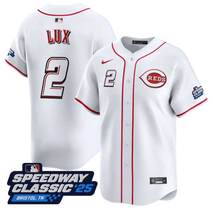 Gavin Lux Jersey #2 Cincinnati Reds Speedway Classic Limited Stitched White by My Store