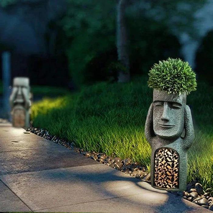 GardenDecor - Artistic Flower Pot with Solar LED Light Bowlift by Bowlift