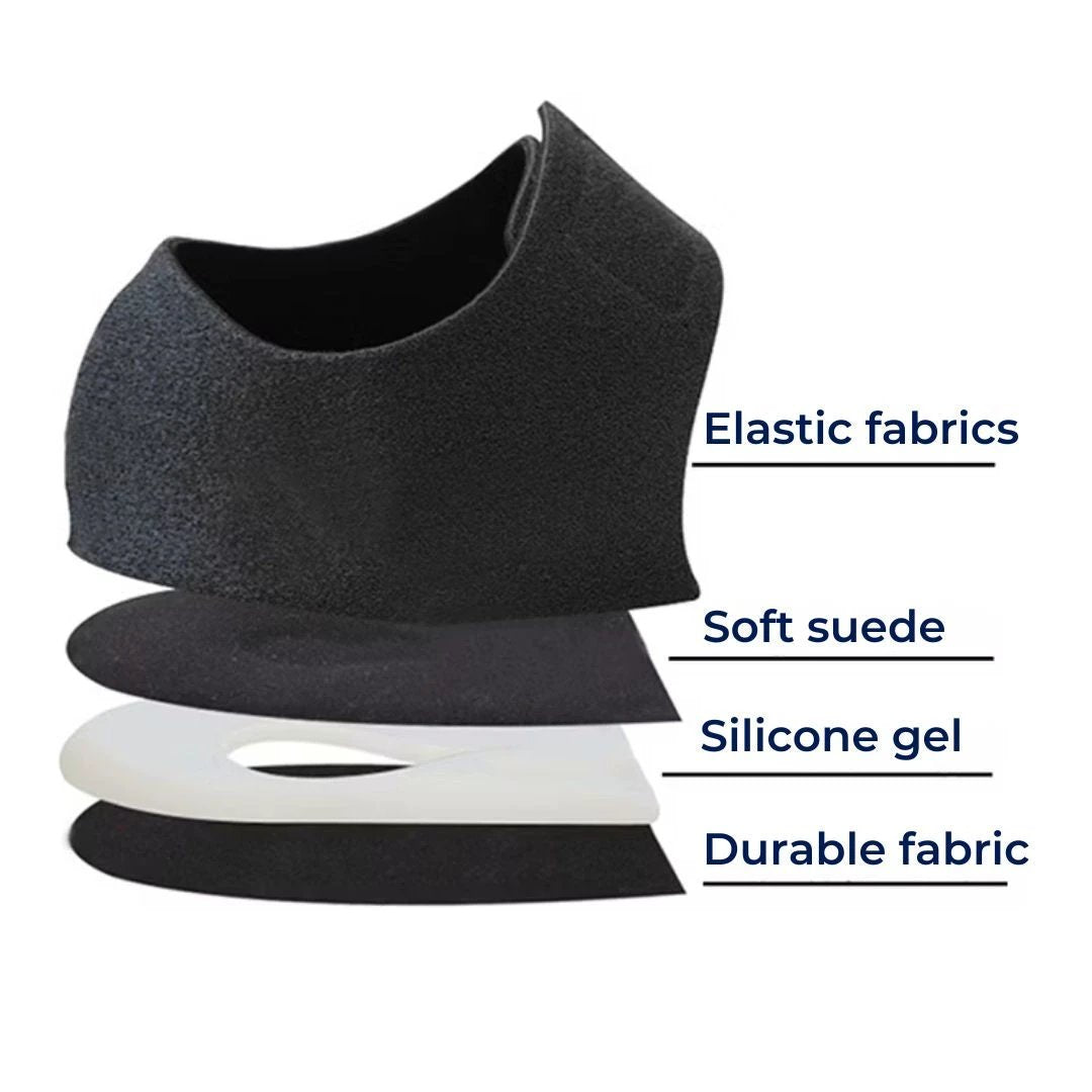 GelCush Heel Cups for Plantar Fasciitis | Soft Gel Inserts - for Heel Pain Relief and Shock Absorption Bowlift by Bowlift