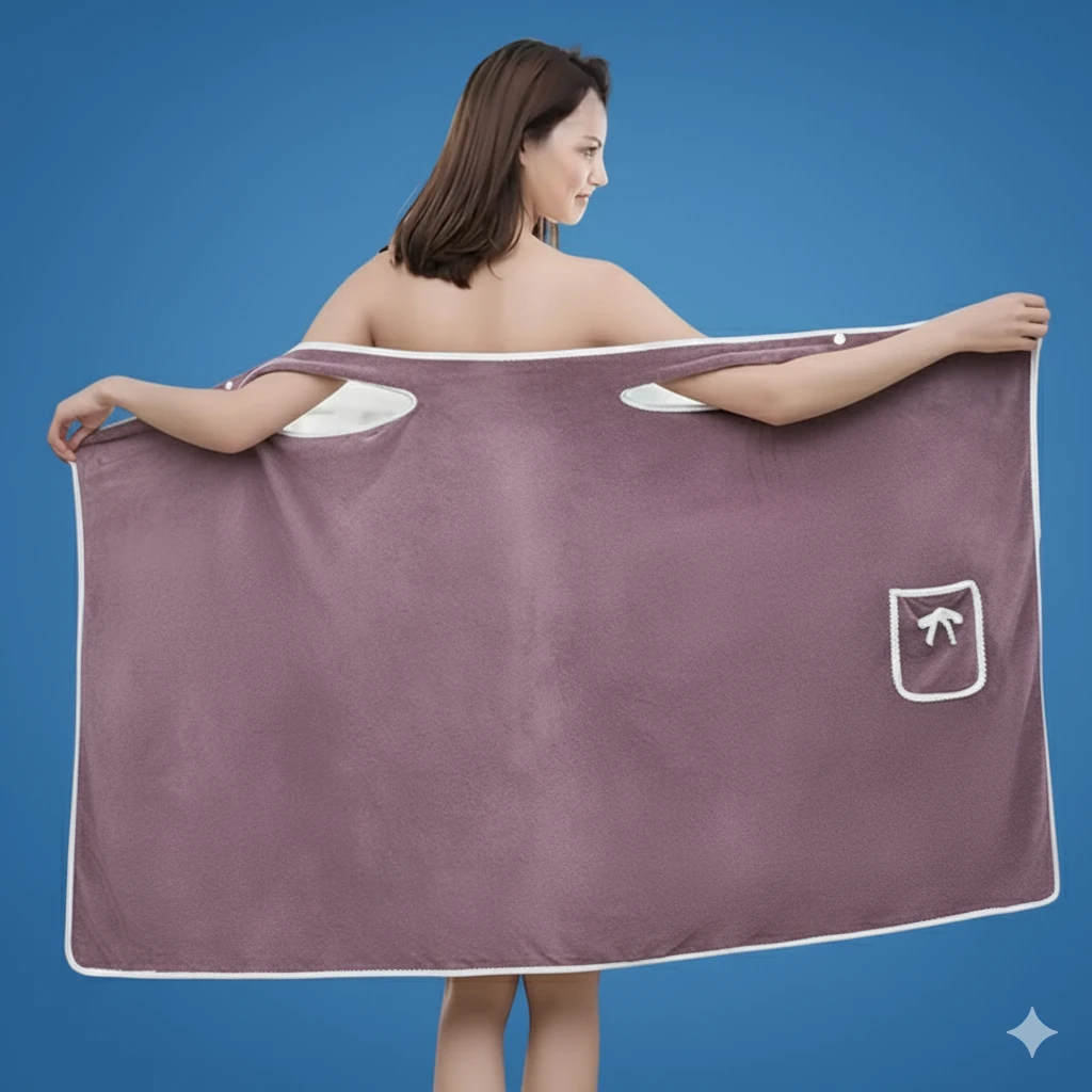 Highly Absorbent Fleece – Snap Button Fit – Soft Lightweight Comfort for Shower Gym & Travel Bowlift by Bowlift