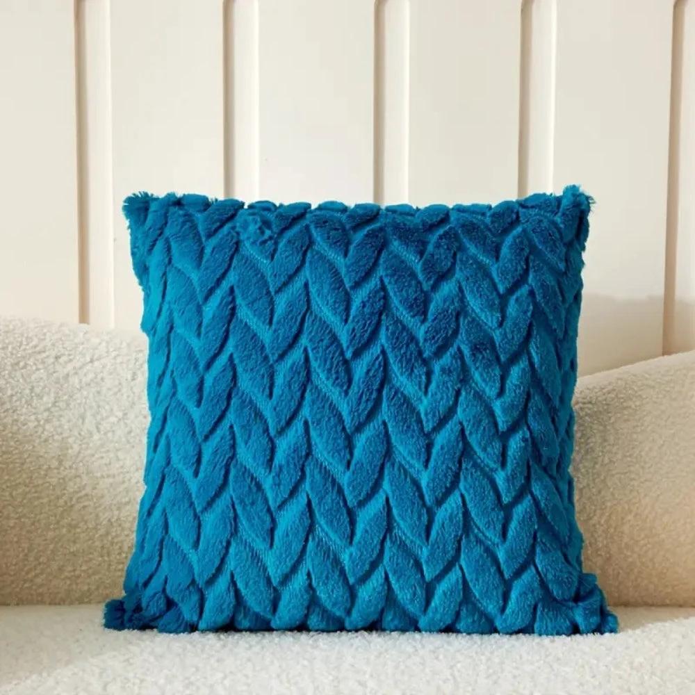 Geo Leaves Embroidered Cushion Cover by Casa & Beyond
