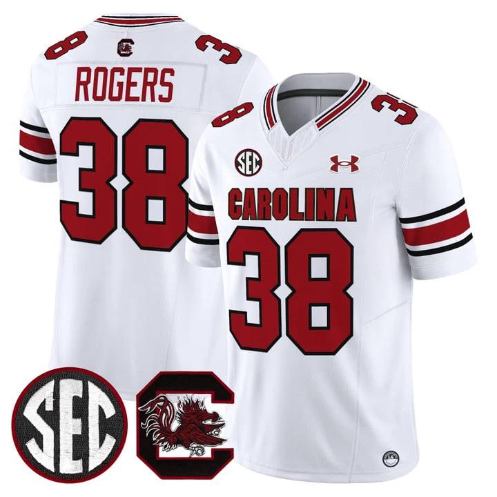 George Rogers Jersey #38 South Carolina Gamecocks 2025 Stitched by My Store NCAA Football Jerseys