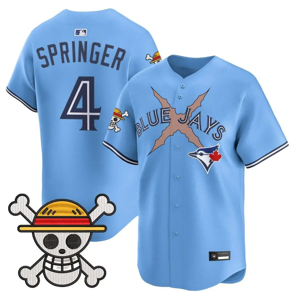George Springer Jersey #4 Blue Jays One Piece Premier Limited Stitched by My Store