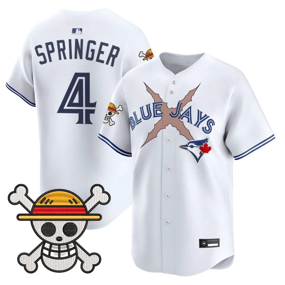 George Springer Jersey #4 Blue Jays One Piece Premier Limited Stitched by My Store