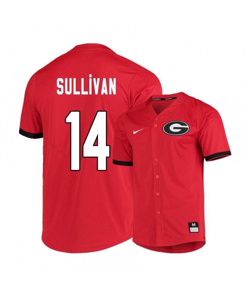 Georgia Bulldogs 14 Patrick Sullivan Red Elite College Baseball Jersey by My Store