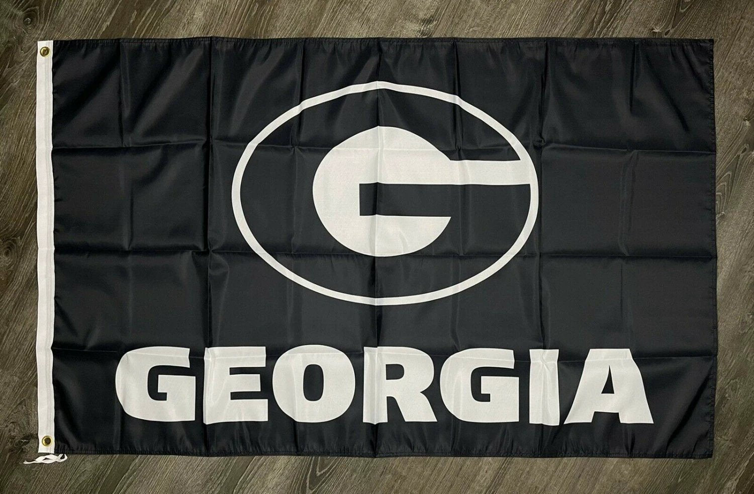 Georgia Bulldogs Flag 3x5 ft Sports State Black Banner Man-Cave Garage by flagsjustdoit
