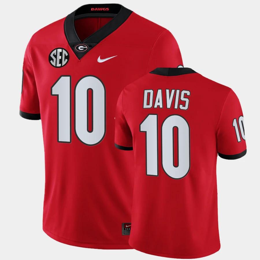 Georgia Bulldogs #10 Thomas Davis Red College Football Alumni Jersey by My Store