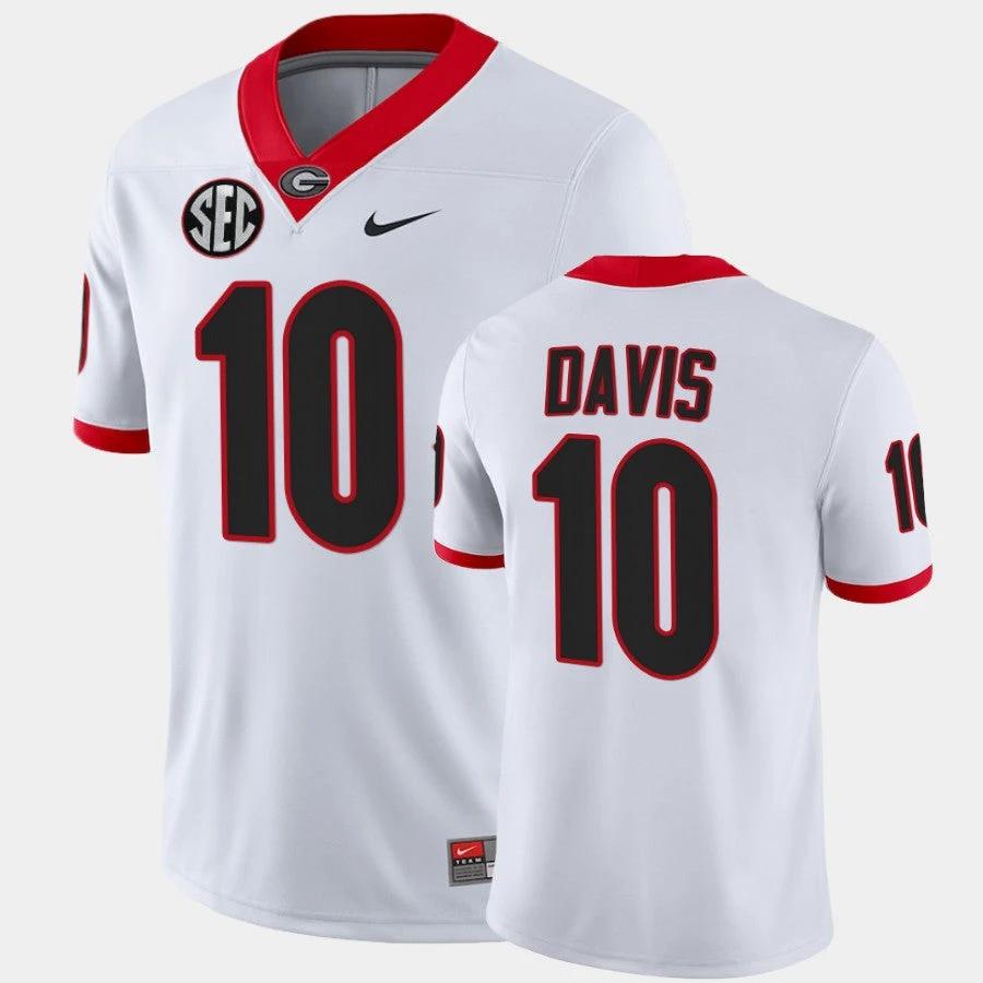 Georgia Bulldogs #10 Thomas Davis White College Football Alumni Jersey by My Store