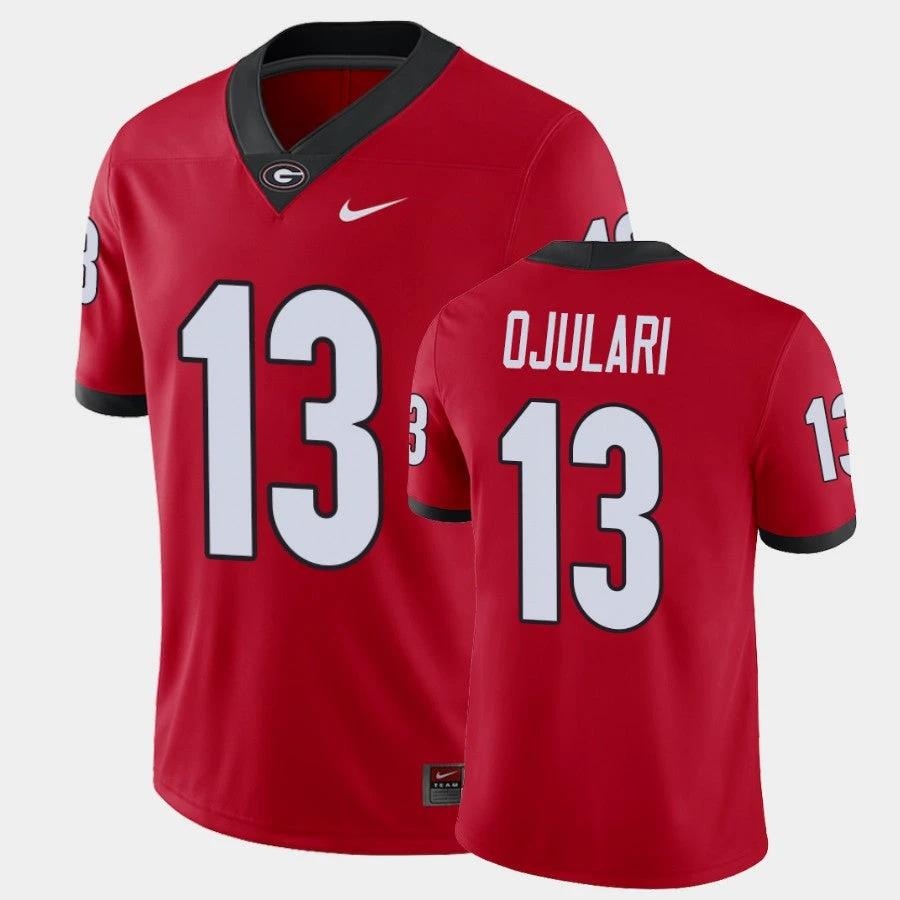 Georgia Bulldogs #13 Azeez Ojulari Red Game College Football Jersey by My Store