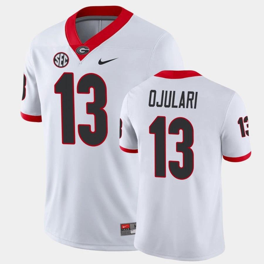 Georgia Bulldogs #13 Azeez Ojulari White Game College Football Jersey by My Store