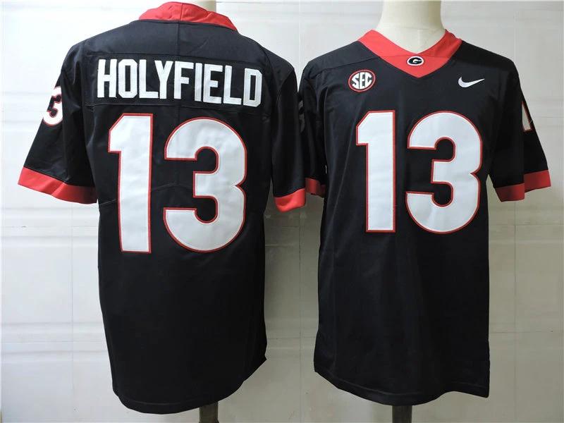 Georgia Bulldogs #13 Holyfield College Football Jersey by My Store
