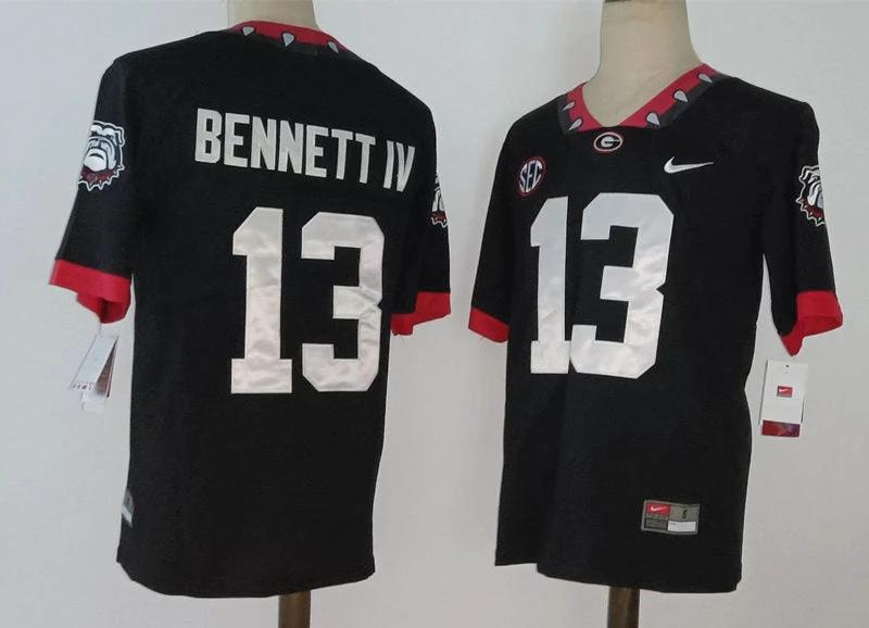 Georgia Bulldogs #13 Stetson Bennett IV NCAA Football Jersey Black New by My Store