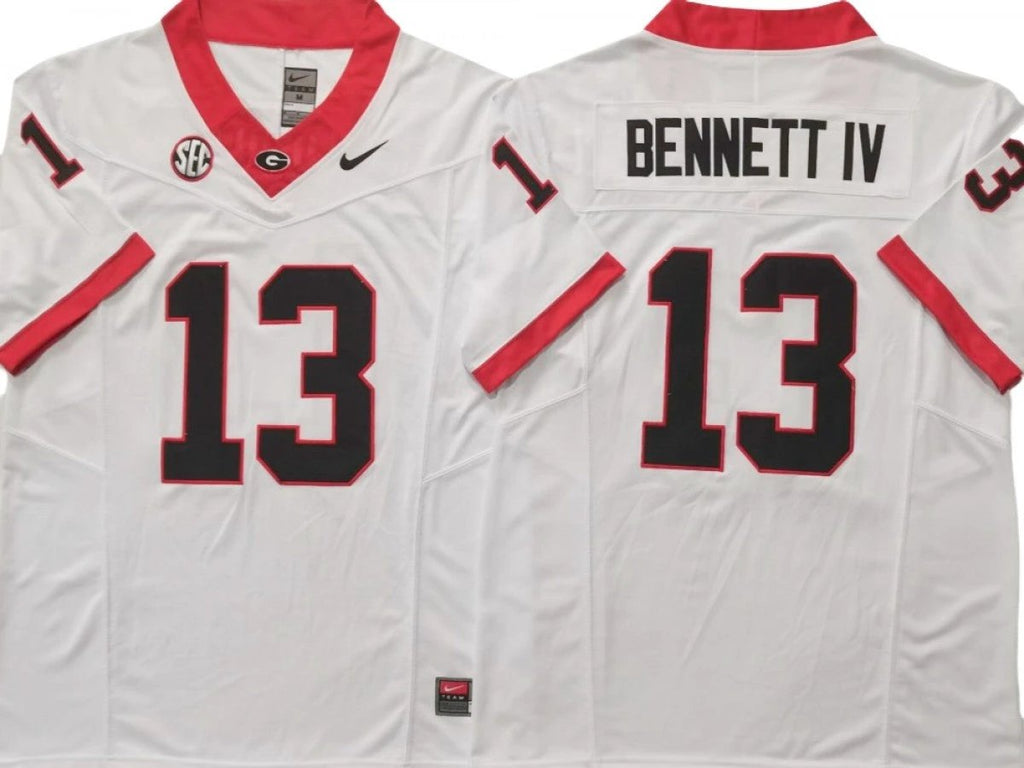 Georgia Bulldogs #13 Stetson Bennett Vapor F.U.S.E. Limited Jersey White by My Store NCAA Football Jerseys