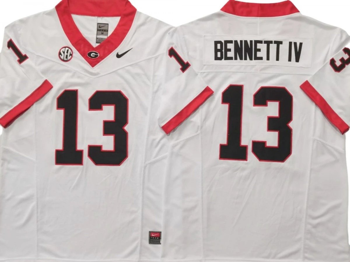Georgia Bulldogs #13 Stetson Bennett Vapor F.U.S.E. Limited Jersey White by My Store NCAA Football Jerseys