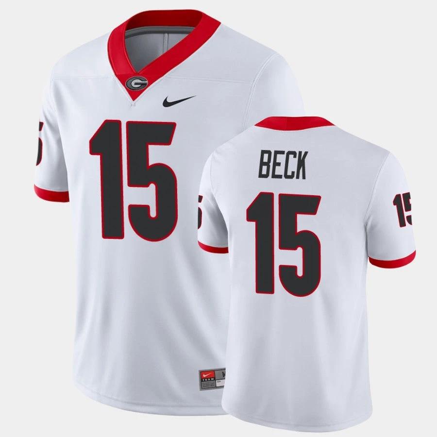 Georgia Bulldogs #15 Carson Beck White Game College Football Jersey by My Store