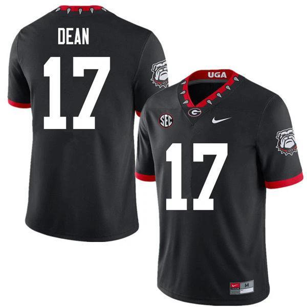 Georgia Bulldogs #17 Nakobe Dean Game College Football Jersey Black by My Store