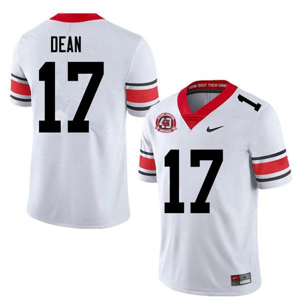 Georgia Bulldogs #17 Nakobe Dean Game College Football Jersey White by My Store