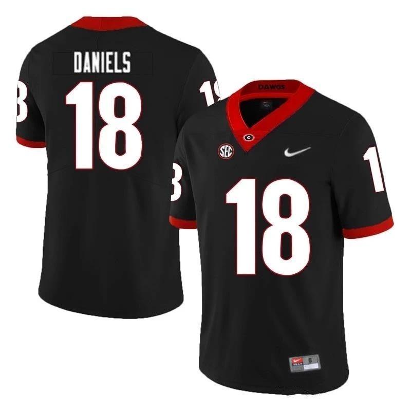 Georgia Bulldogs #18 Jt Daniels NCAA College Football Jersey Black by My Store