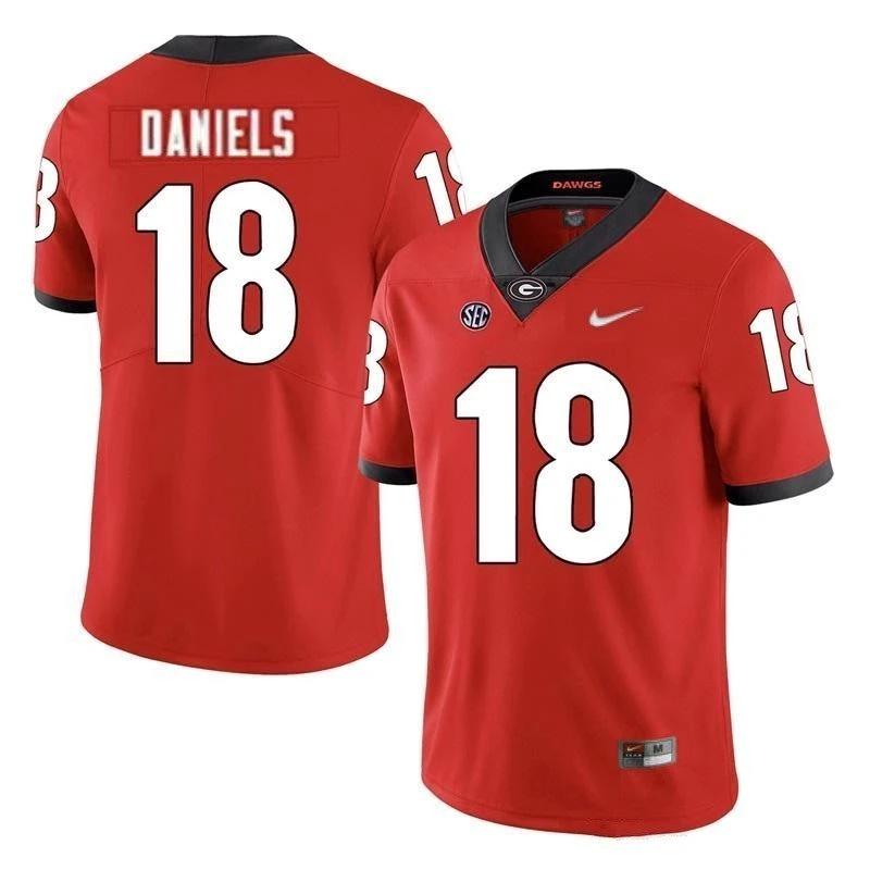 Georgia Bulldogs #18 Jt Daniels NCAA College Football Jersey Red by My Store