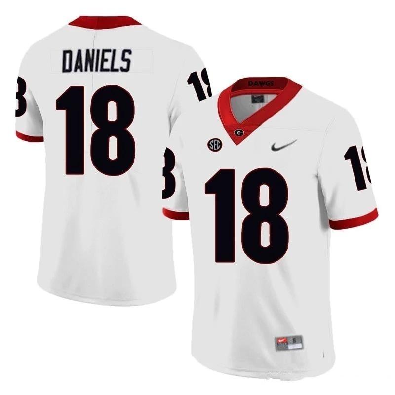 Georgia Bulldogs #18 Jt Daniels NCAA College Football Jersey White by My Store