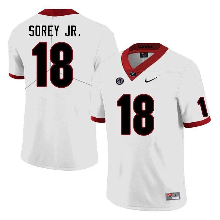 Georgia Bulldogs #18 Xavian Sorey Jr. Game College Football Jersey White by My Store