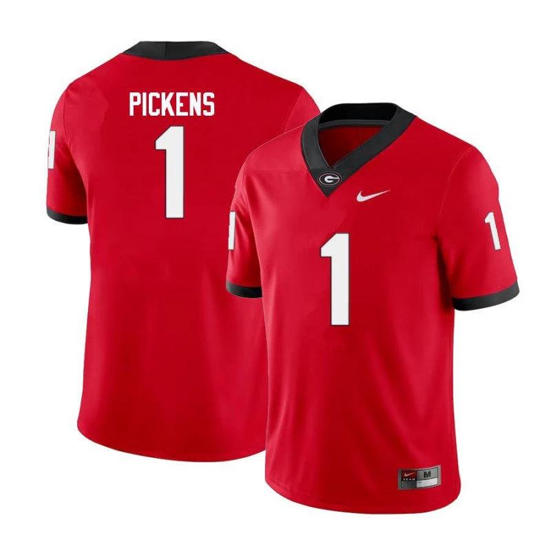 Georgia Bulldogs #1 George Pickens College Football Jersey Red by My Store