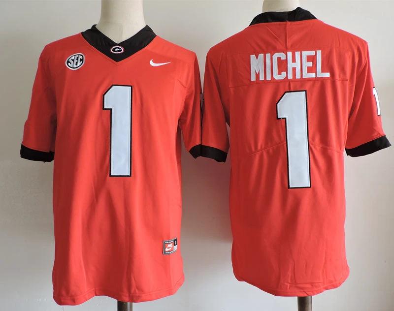 Georgia Bulldogs #1 Sony Michel College Football Jersey by My Store