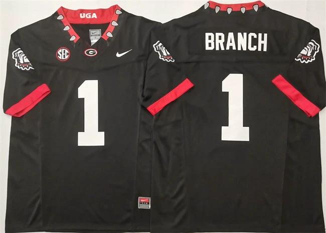 Georgia Bulldogs #1 Zachariah Branch Black 2025 F.U.S.E. Stitched Jersey by My Store NCAA Football Jerseys