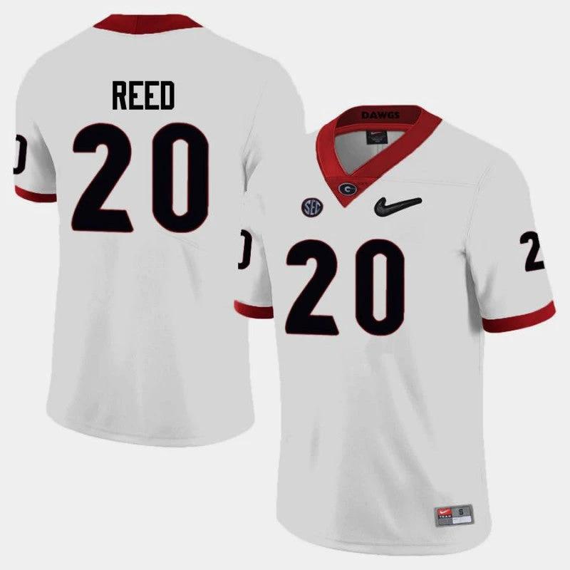 Georgia Bulldogs #20 J.R. Reed College Football Jersey Limited White by My Store