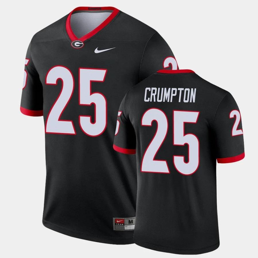 Georgia Bulldogs #25 Ahkil Crumpton Black Legend Alternate Jersey by My Store