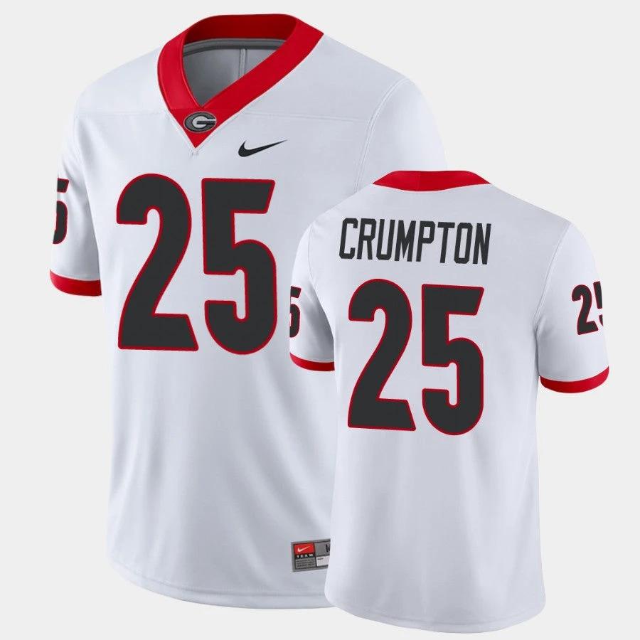Georgia Bulldogs #25 Ahkil Crumpton White Game College Football Jersey by My Store