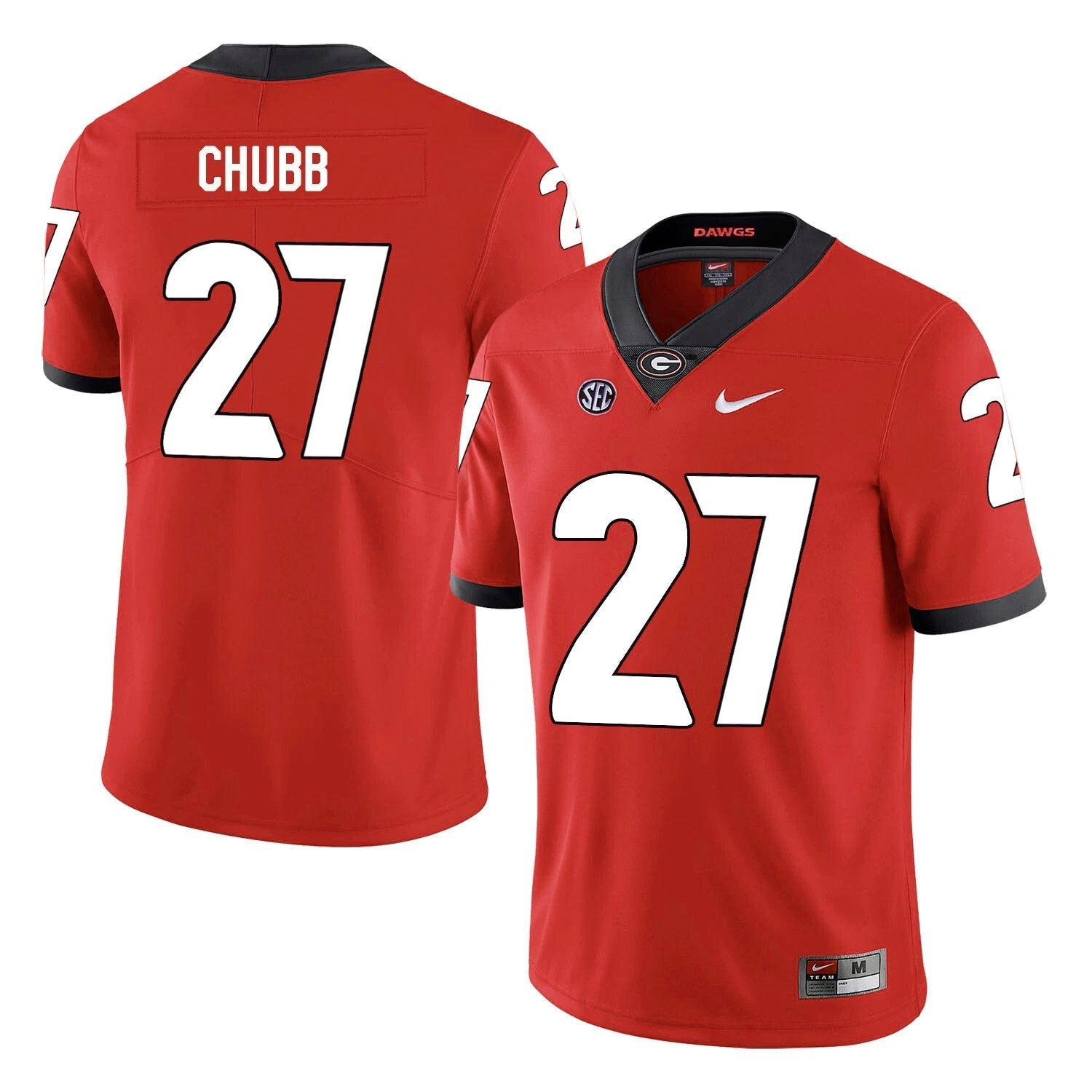 Georgia Bulldogs #27 Nick Chubb College Football Jersey Red by My Store