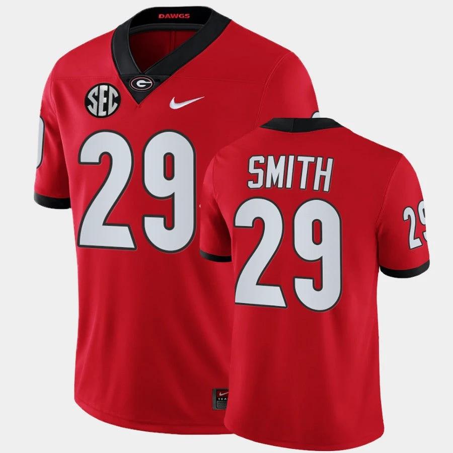Georgia Bulldogs #29 Christopher Smith Red College Football Game Jersey by My Store
