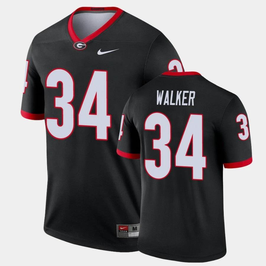 Georgia Bulldogs #34 Herchel Walker Black Legend Alternate Jersey by My Store