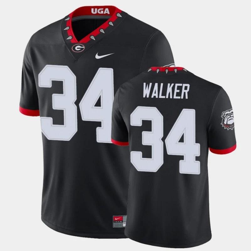 Georgia Bulldogs #34 Herschel Walker Black College Football Game Jersey by My Store